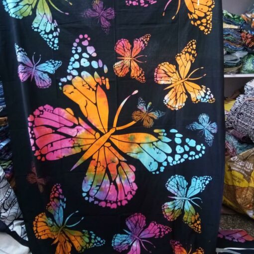 Butterfly Wall Hanging Handmade Cotton Tapestry 84" x 54" inch