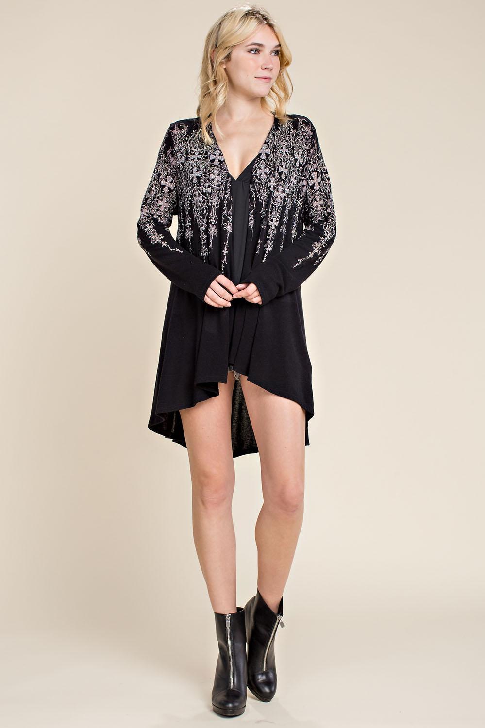 Black Bling Cardigan by Vocal