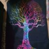 Celtic Tree Black Base Tie dye Poster Wall Hanging Handmade Cotton Tapestry 40"x30" inch