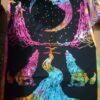 Wolf Howling Tiedye Poster Wall Hanging Handmade Cotton Tapestry 40"x30" inch VTrendz