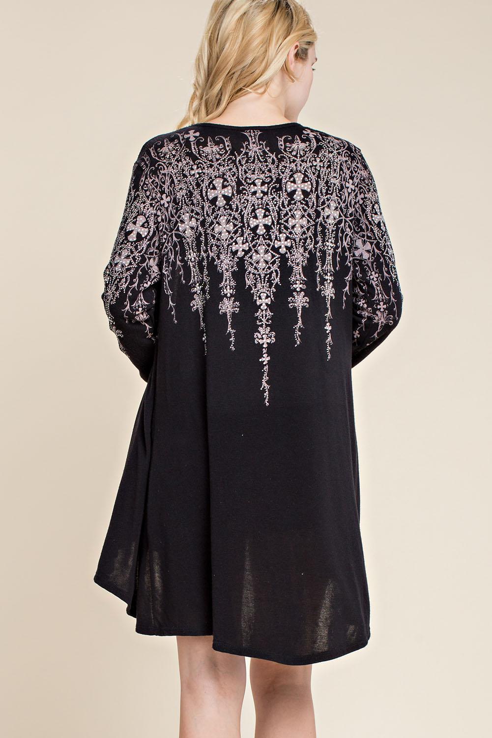 Black Bling Cardigan by Vocal - Image 5