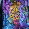 Cycle of the Ages Tie dye Poster Wall Hanging Handmade Cotton Tapestry 40" x 30" inch VTrendz