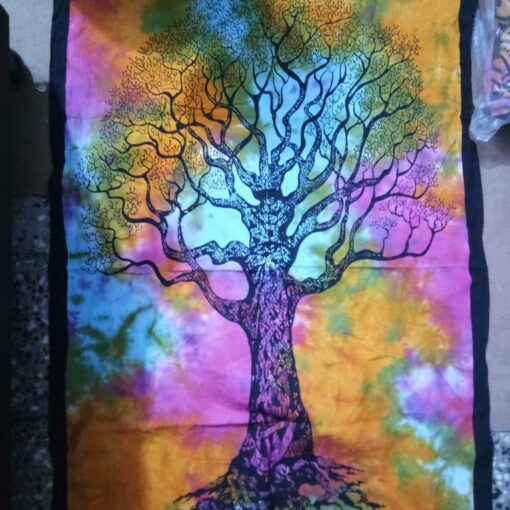 Celtic Tree Tie dye Poster Wall Hanging Handmade Cotton Tapestry 40"x30" inch