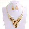 LeopardPrint Necklace Set with Hook Earrings VTrendz