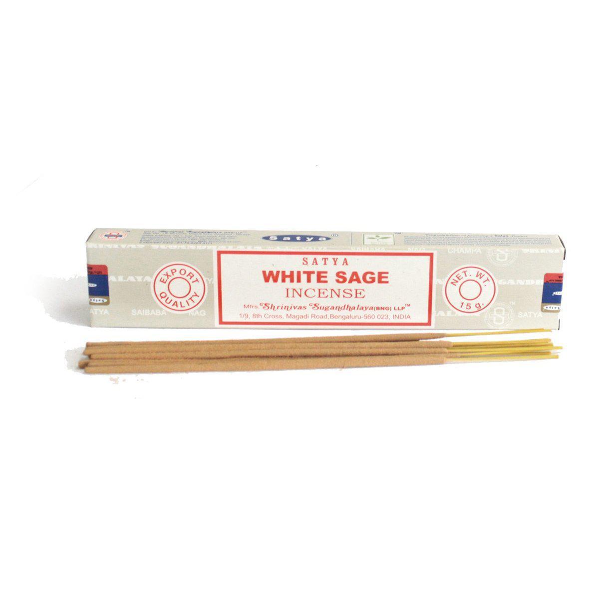 Satya White Sage Incense Sticks for Spiritual Cleansing and Space Purification
