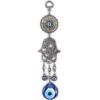 9.5" Inch Circle & Hamsa Hand Hanging, Handmade