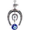10.6" Inch Horseshoe Elephant and Evil Eye Hanging, Handmade VTrendz