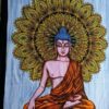 Buddha Bhumisparsha Mudra Wall Hanging Handmade Cotton Tapestry 84" x 54" inch VTrendz