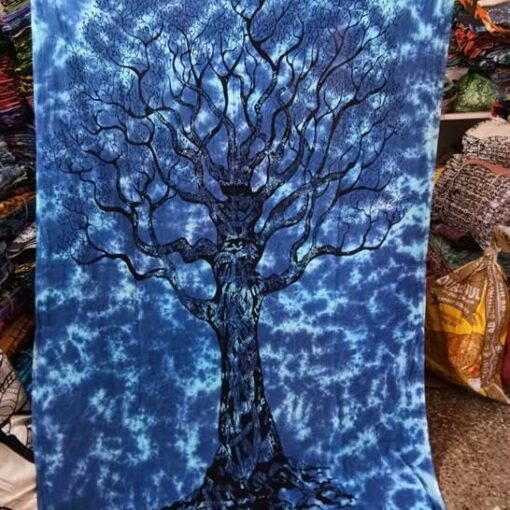 Celtic Season Tree Wall Hanging Handmade Cotton Tapestry 84"x54" inch