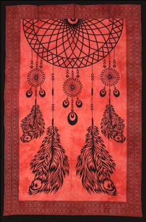 Dream Catcher 1/2 Circle Wall Hanging Handmade Cotton Tapestry 84"x54" inch - Image 4