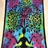 Tree Of Life With Lady Yogi Wall Hanging Handmade Cotton Tapestry 84"x54" inch VTrendz