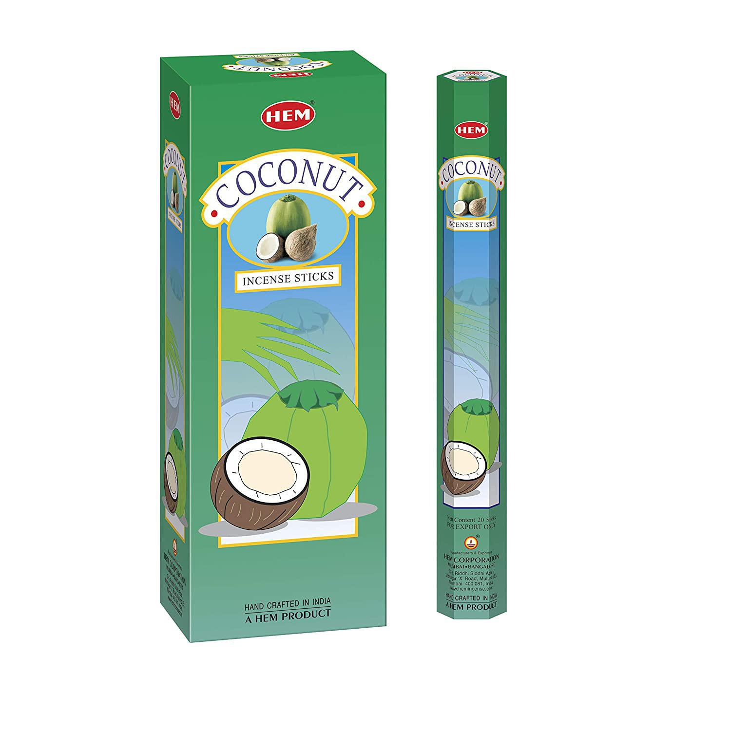 Hem Coconut Incense Sticks for Tropical Relaxation and a Vacation Atmosphere