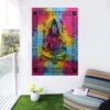 Lord Shiva Tie dye Poster Wall Hanging Handmade Cotton Tapestry 40"x30" inch VTrendz