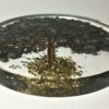 Orgone Coaster / Disc / Plate with Natural Stone Tree of Life Pyrite 3.5" inch diameter VTrendz