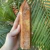 Sunstone Obelisk Tower Jumbo Healing Wand Spirit Stone 4 or 8 Faceted Pointed Obelisk Tower Healing Reiki Wand Metaphysical Balance Energy Approx. 2 - 5 inches tall VTrendz
