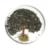 Orgone Coaster / Disc / Plate with Natural Stone Tree of Life Pyrite 3.5" inch diameter VTrendz