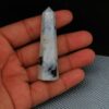 Rainbow Moonstone Obelisk Tower Jumbo Healing Wand Spirit Stone 8 Faceted Pointed Obelisk Tower Healing Reiki Wand Metaphysical Balance Energy Approx. 4 inches tall VTrendz