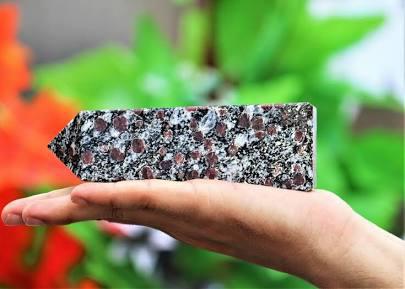 Garnet Matrix Obelisk Tower Jumbo Healing Wand Spirit Stone 8 Faceted Pointed Obelisk Tower Healing Reiki Wand Metaphysical Balance Energy Approx. 4 inches tall