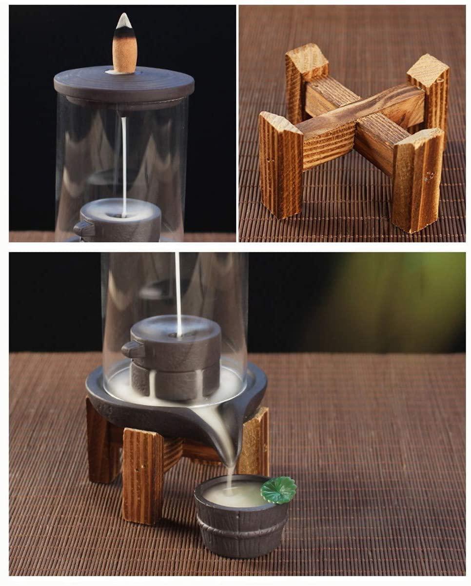 Stone Mill in Dome Ceramic Backflow Incense Holder Waterfall Incense Burner, Reflux Burner, Handmade Ceramic, Home Decor for Meditation, Mini-Zen Experience - Image 3