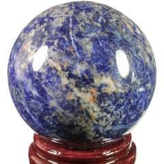 Sodalite Sphere Natural Stone For Healing Stone for Creativity, Intuition & Protection, Meditation Crystal Healing Grid Reiki Metaphysical Energy, 250 to 450 per sphere