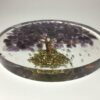Orgone Coaster / Disc / Plate with Natural Stone Tree of Life Amethyst 3.5" inch diameter VTrendz