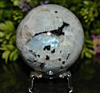 Rainbow Moonstone Sphere Natural Stone For Healing Stone for Creativity, Intuition & Protection, Meditation Crystal Healing Grid Reiki Metaphysical Energy. Weight 150 - 650 gram. - Image 2
