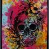 Sugar Skull Flower Tie dye Poster Wall Hanging Handmade Cotton Tapestry 40"x30" inch VTrendz