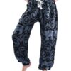 Elephant Print draw string Thai harem pants with single pocket 100% Rayon VTrendz