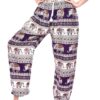 Elephant Pant Draw string Thai harem pants with single pocket 100% Rayon VTrendz