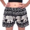 Elephant Print Comfy Shorts, Rayon Boho Shorts Hippie Bohemian Unisex One size Fitsmost