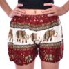 Elephant Print Comfy Shorts, Rayon Boho Shorts Hippie Bohemian Unisex One size Fitsmost