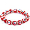 Evil Eye Bracelet for Protection, Red, Handmade 10 mm and 12 mm VTrendz