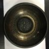 15 cm / 6" Hand Casted with Mantra Design Dark Antique Brass Color Singing Bowl with lip for Meditation, Relaxation & Healing with Wooden Mallet, Flat Bottom VTrendz