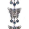 3 Butterfly with Evil Eye Hangings, Handmade, 14" Inch VTrendz