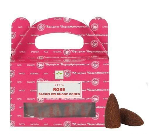 Satya Rose Backflow Cones: A Veil of Pure Romance