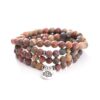 Picasso Jasper 108 Mala 6 & 8mm beads Necklace Bracelet Yoga Bracelet Mala Lotus 108 Beads Bracelet VTrendz