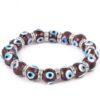 Evil Eye Bracelet for Protection, Purple, Handmade 10 mm / 12mm VTrendz