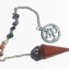 Red Jasper Chakra Beads 12 faceted Pendulum 3-in-1 pendulum, bracelet, pendant