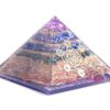 Orgonite Pyramid Layered 7-Chakra Stones with Om, Hexagram, or Hamsa Hand Symbols 3.5*3.5 inch base and 3 inch tall VTrendz