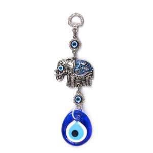 Elephant Evil Eye Hangings, Handmade, 7" Inch