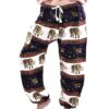 Elephant Print draw string Thai harem pants with single pocket 100% Rayon VTrendz