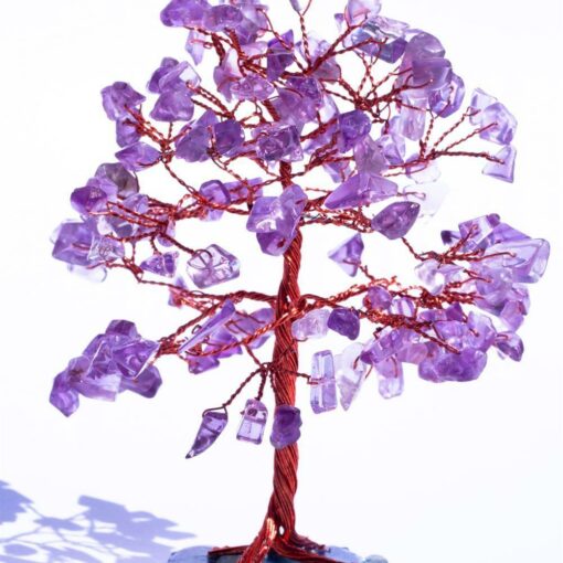 Amethyst Agate Slice base Gemstone Feng Shui Tree