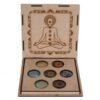 7 Chakra set engraved Round Gemstone in Wooden Box VTrendz