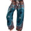 Paisley & Circles Pant Draw string Thai harem Pants with single pocket 100% Rayon VTrendz
