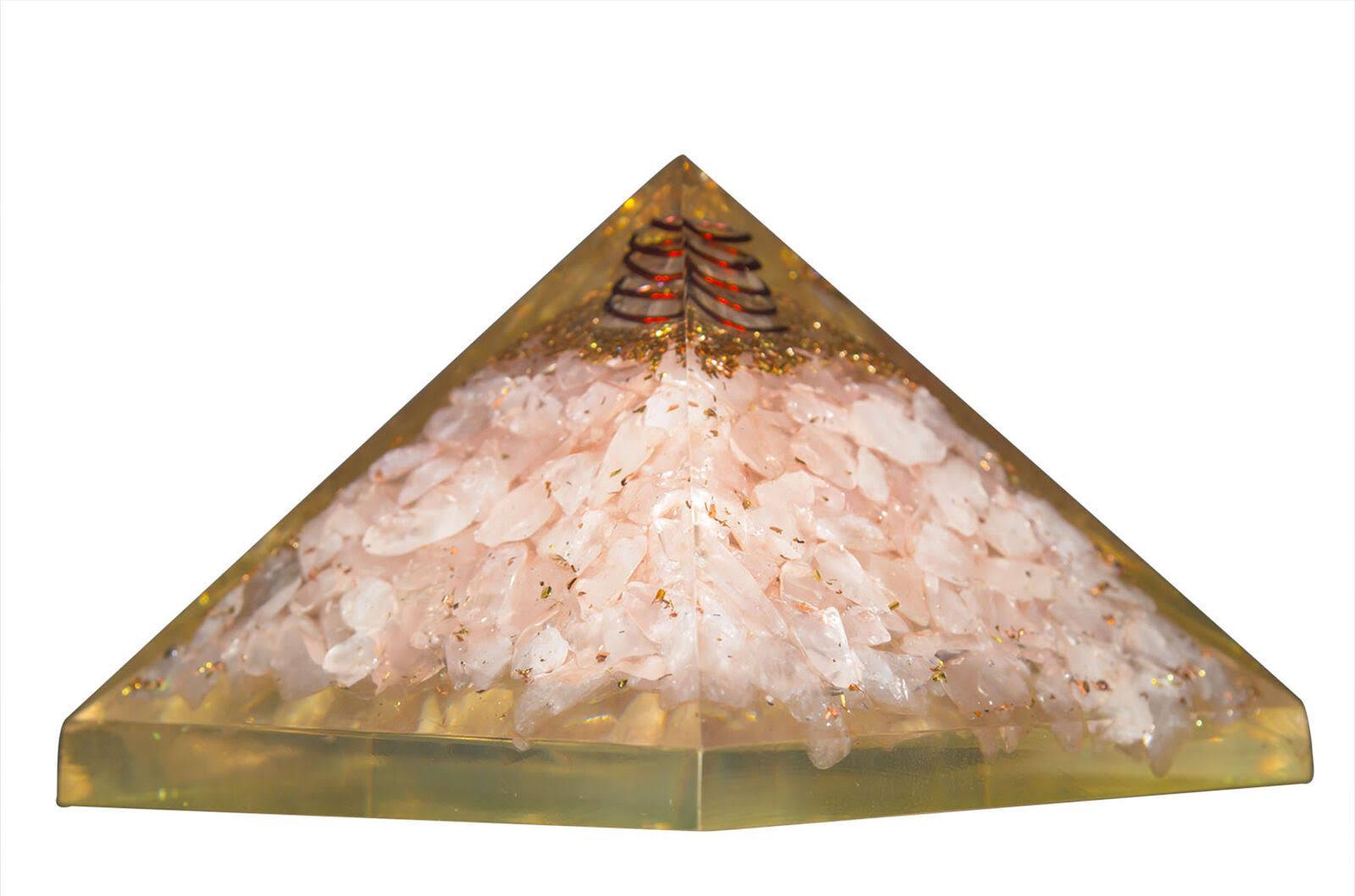 Rose Quartz Orgonite Pyramid 2*2*2 inch - Image 2