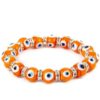Evil Eye Bracelet, Orange, Handmade for Protection VTrendz