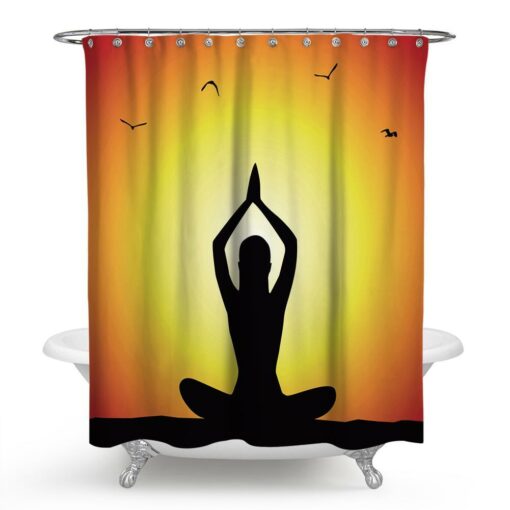 Meditation Yoga Pose Shower Curtain