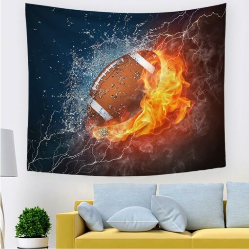 Football Tapestry, Wall Hanging, Table Cover, Home Decor