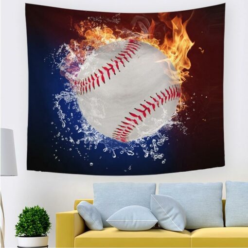 Baseball Tapestry, Wall Hanging, Table Cover, Home Decor