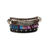 Feather w/Colored Macrame Leather Bracelet Sets Unisex / Men Jewelry Vintage Classic Retro Bracelets VTrendz